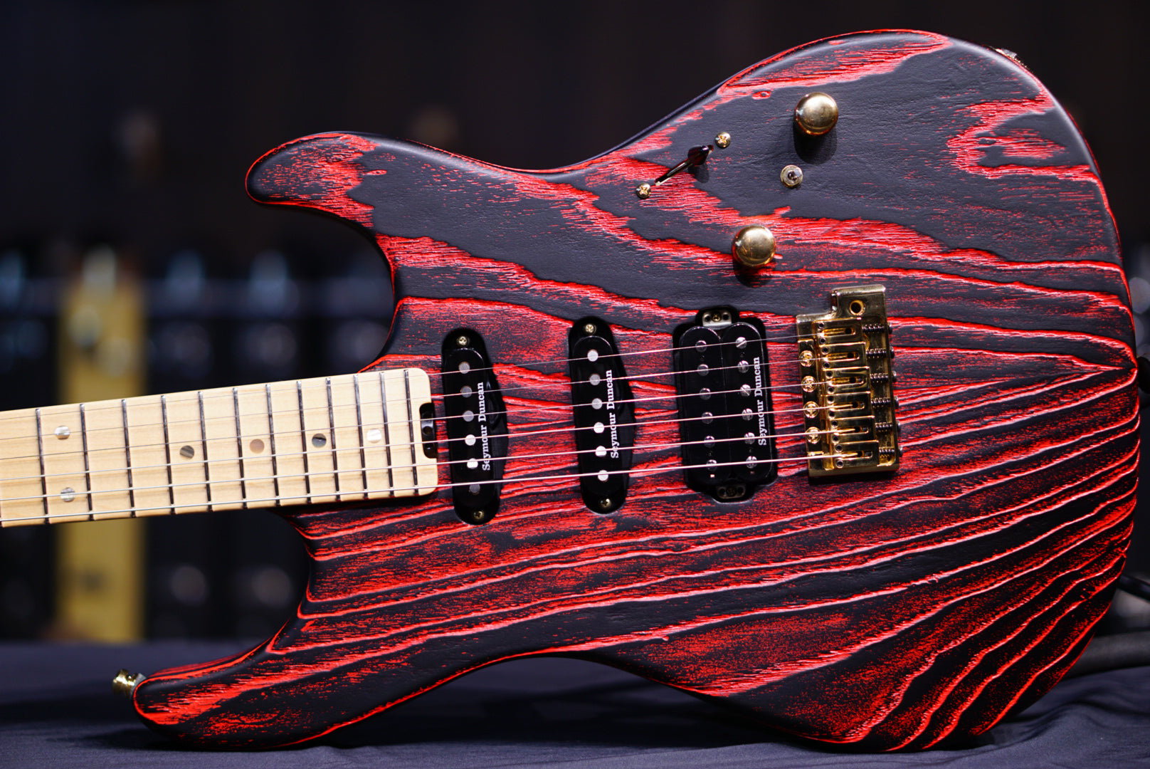 ESP SNAPPER AS BR DRIFTWOOD SERIES black w lava filler E1610232 - HIENDGUITAR ESP GUITAR