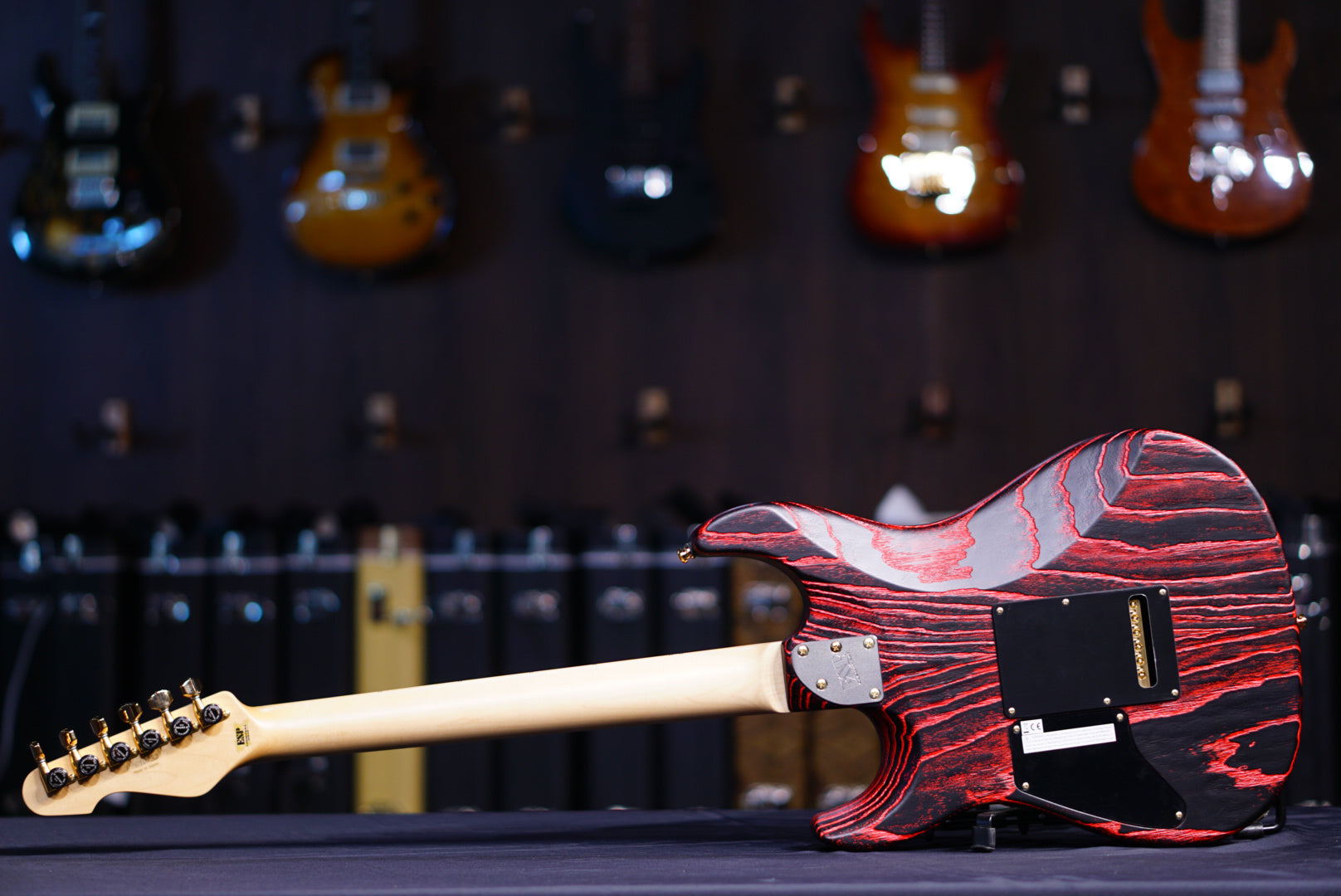 ESP SNAPPER AS BR DRIFTWOOD SERIES black w lava filler E1610232 - HIENDGUITAR ESP GUITAR