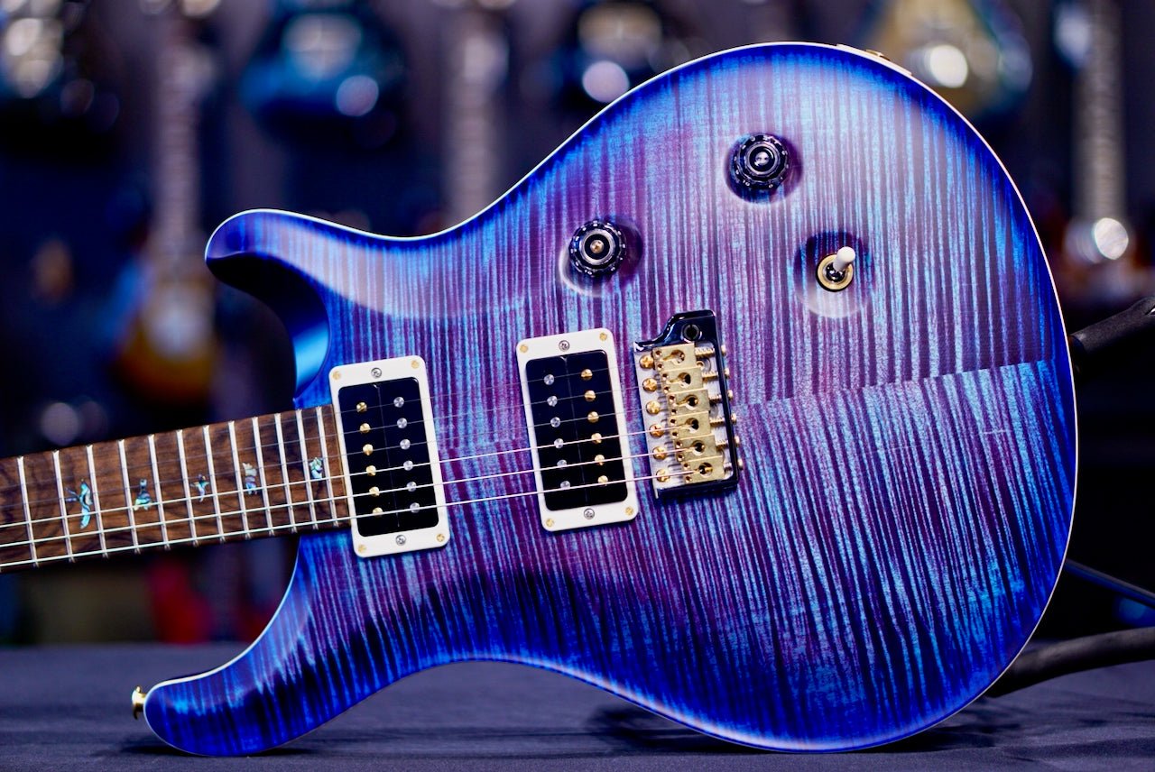 PRS Custom 24 Wood Library Violet Blue Burst Satin Rosewood Neck 04130