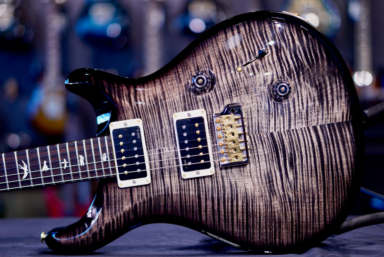 PRS Custom 24 Charcoal Wraparound Smokeburst 10 Top 0416209