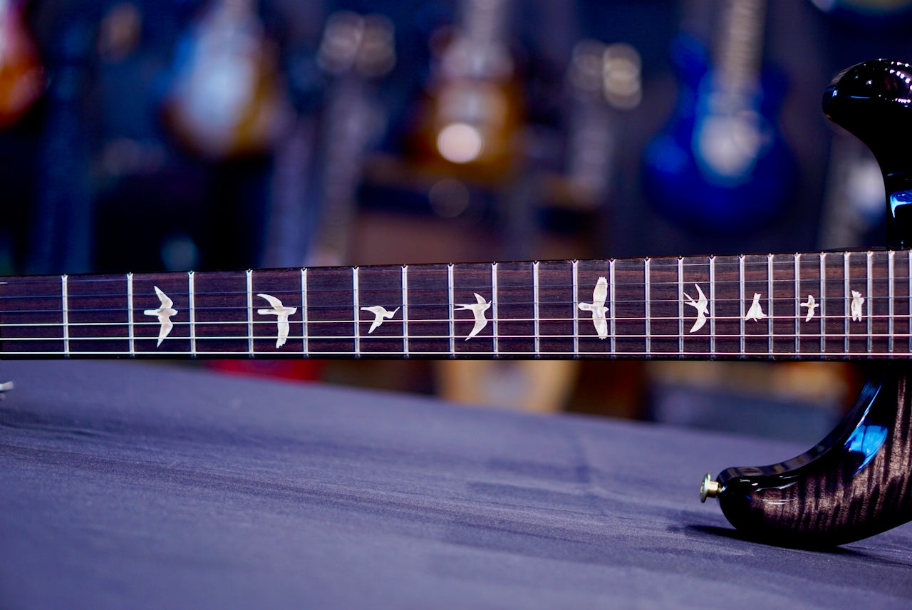 PRS Custom 24 Charcoal Wraparound Smokeburst 10 Top 0416209