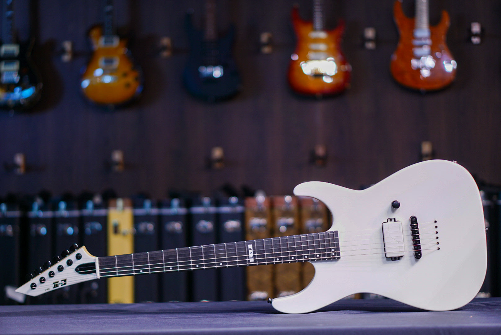 ESP E-II M-I THRU NT SNOW WHITE ES3434223 - HIENDGUITAR E-II GUITAR