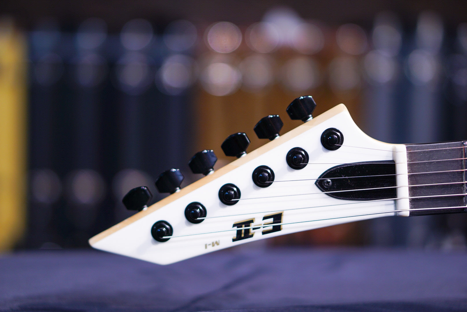 ESP E-II M-I THRU NT SNOW WHITE ES3434223 - HIENDGUITAR E-II GUITAR