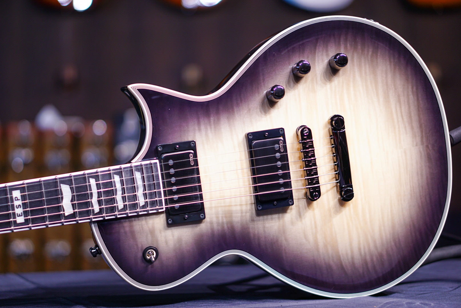 E-II ECLIPSE FULL THICKNESS BLACK NATURAL BURST ES6325223 - HIENDGUITAR E-II GUITAR