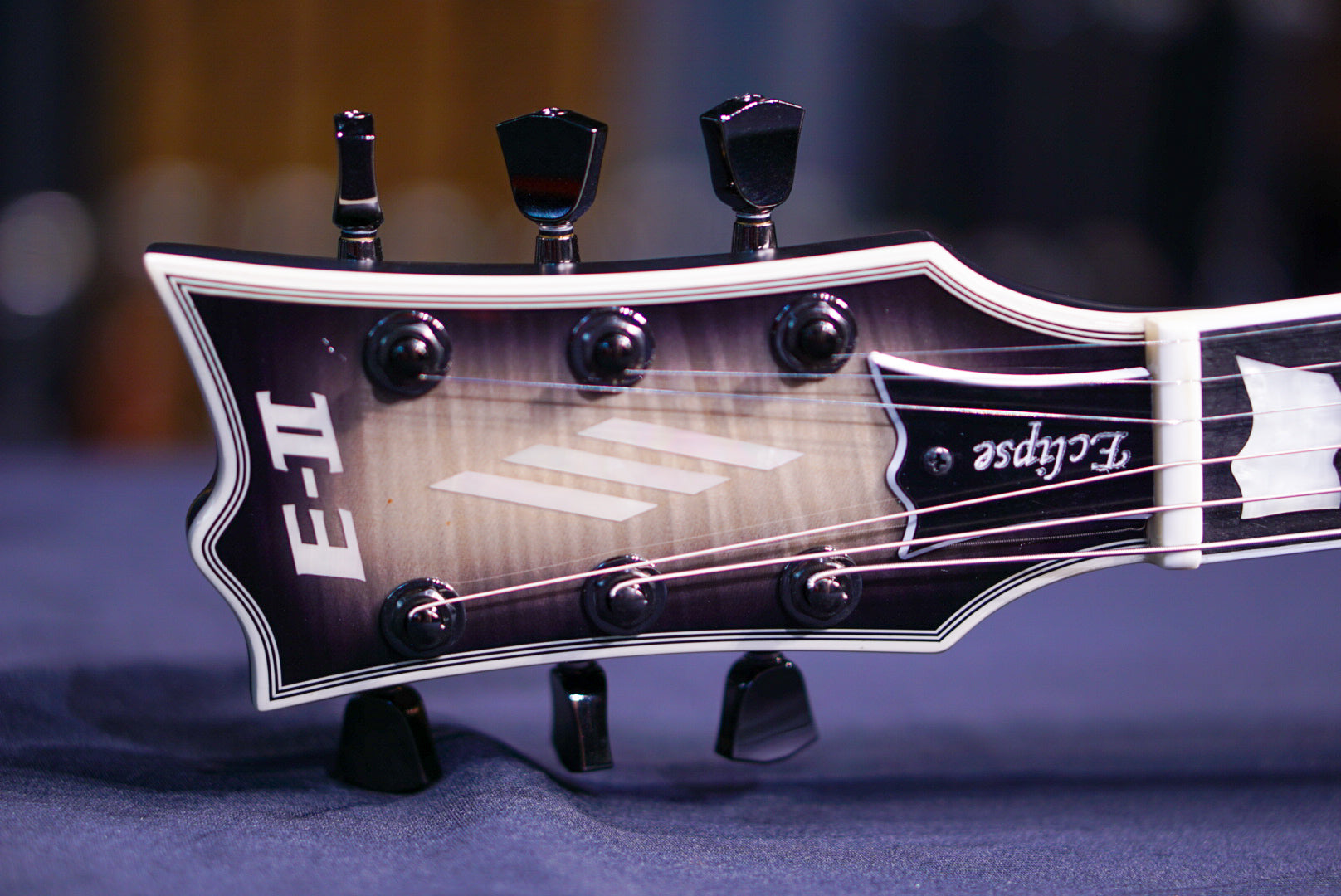 E-II ECLIPSE FULL THICKNESS BLACK NATURAL BURST ES6325223 - HIENDGUITAR E-II GUITAR