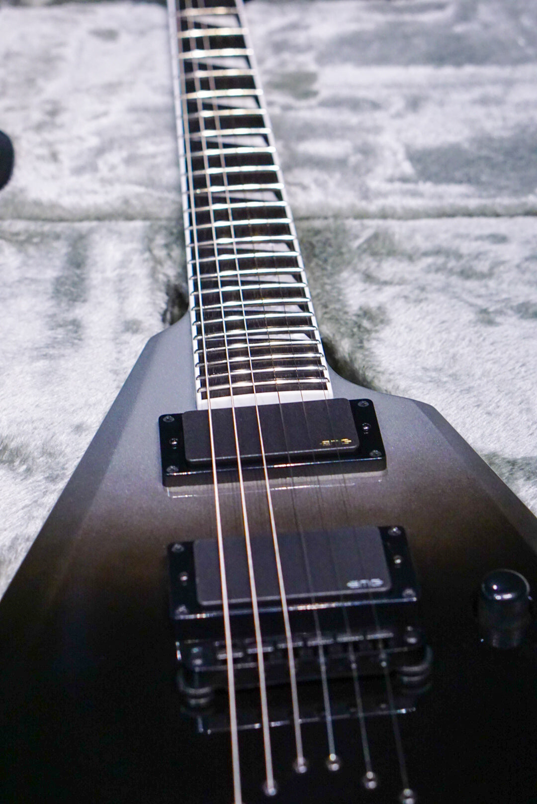 ESP E-II ARROW FR Black silver fade ES4461223 - HIENDGUITAR E-II GUITAR