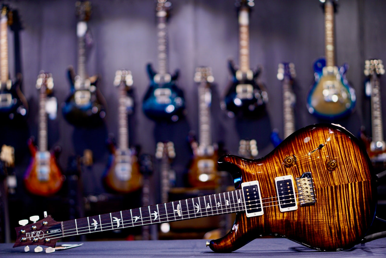 PRS Custom 24 Black Gold Wraparound Burst 10 Top 0415684