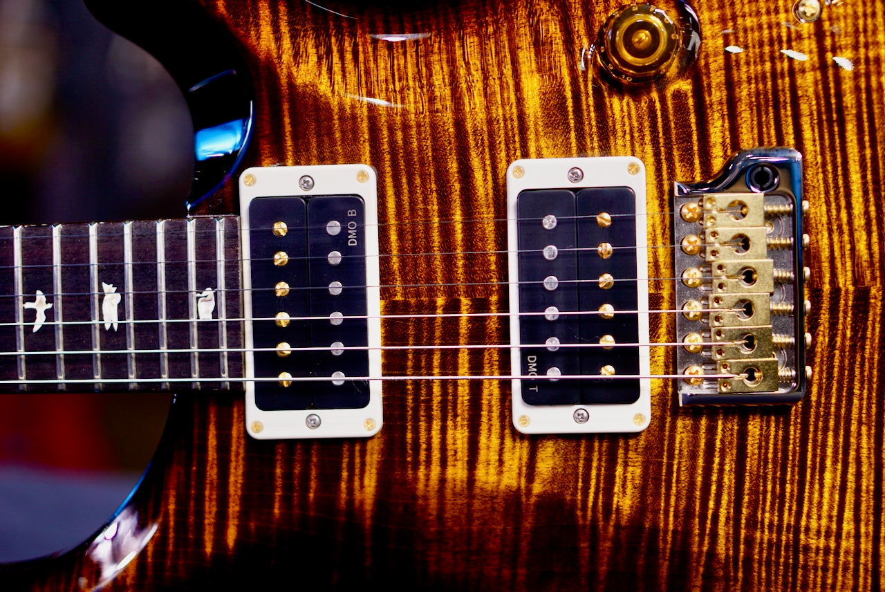 PRS Custom 24 Black Gold Wraparound Burst 10 Top 0415684