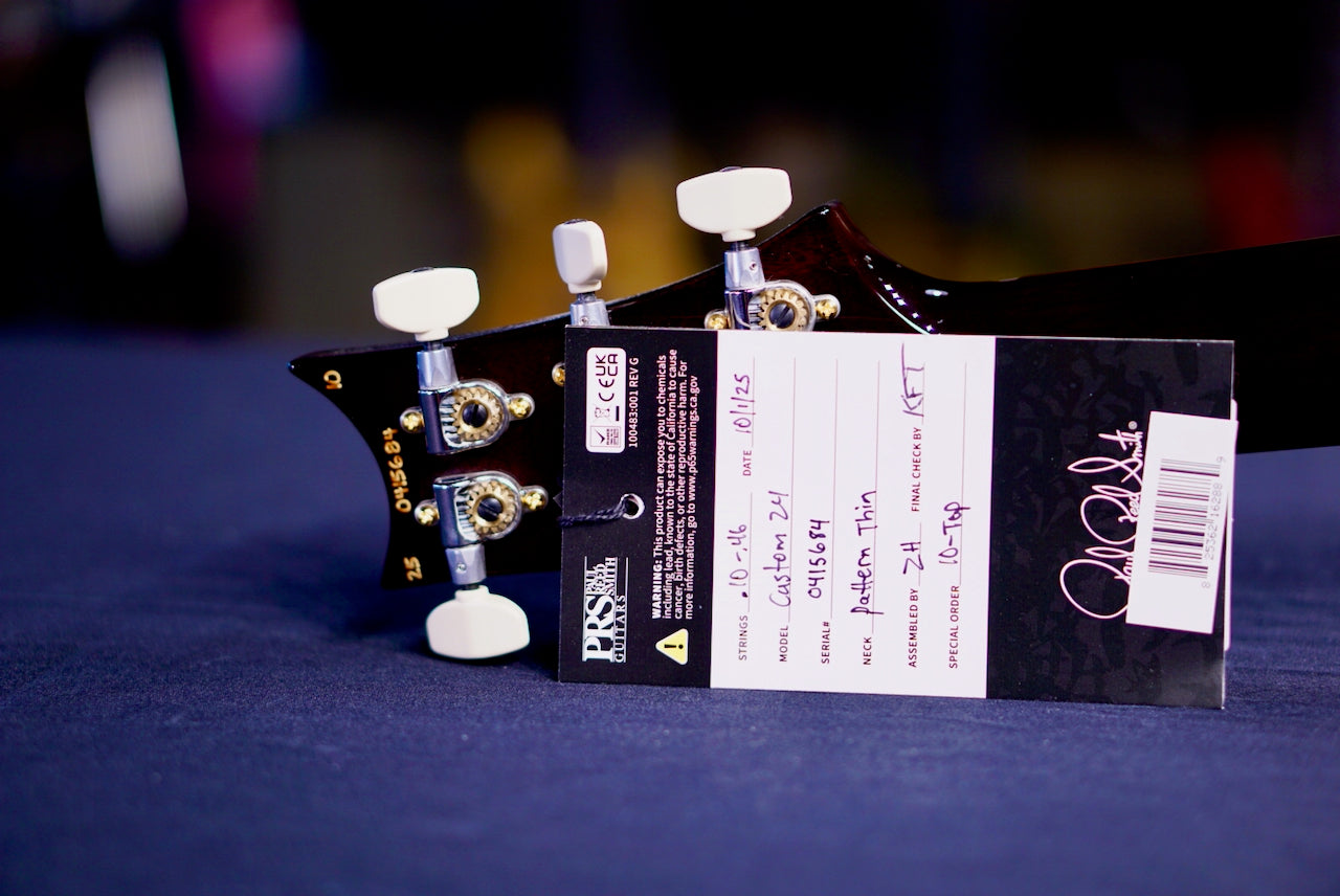 PRS Custom 24 Black Gold Wraparound Burst 10 Top 0415684