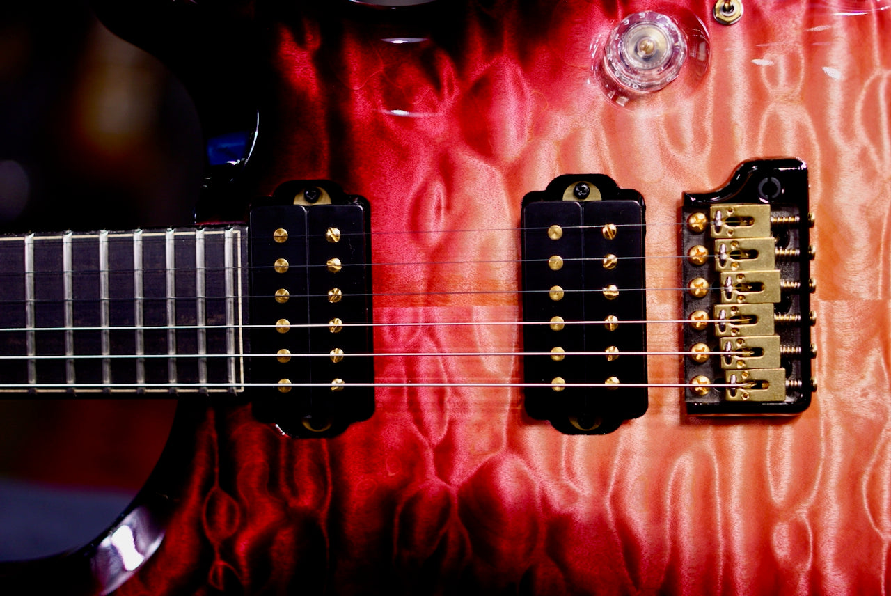 PRS Privatestock Custom 24 Piezo Raspberry Glow Smokeburst