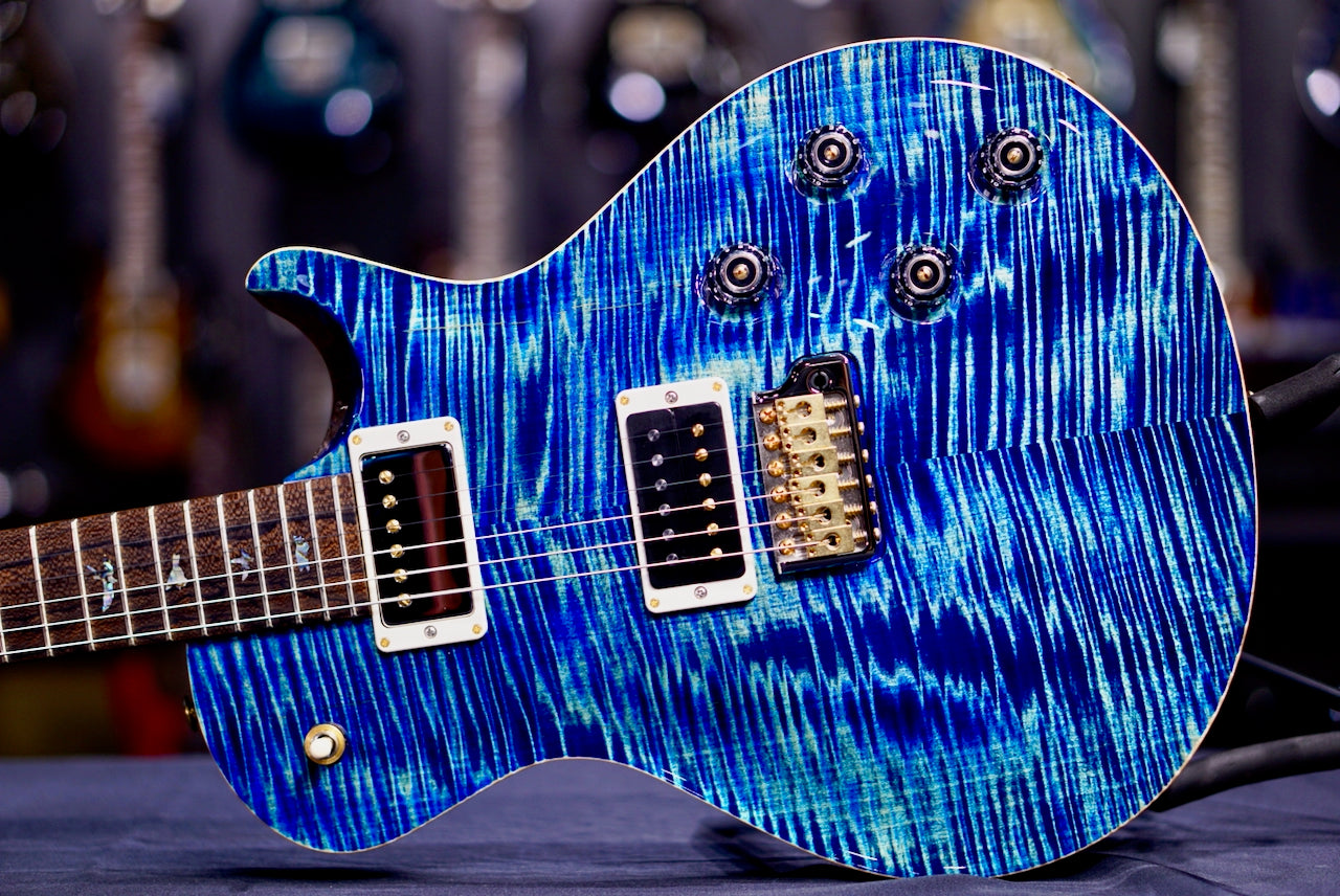 PRS Tremonti Wood Library Artist Neck Custom River Blue Choco back 0414604