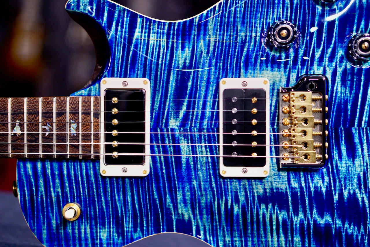 PRS Tremonti Wood Library Artist Neck Custom River Blue Choco back 0414604