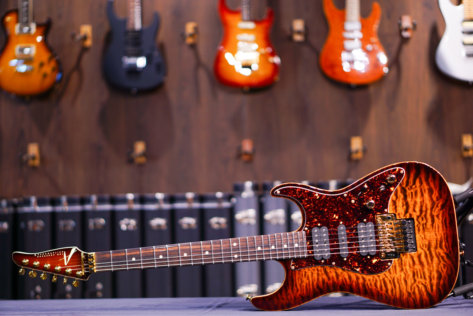 Tom Anderson Drop Top Classic Shorty Tiger Eye Burst 08-10-23A - HIENDGUITAR Anderson GUITAR