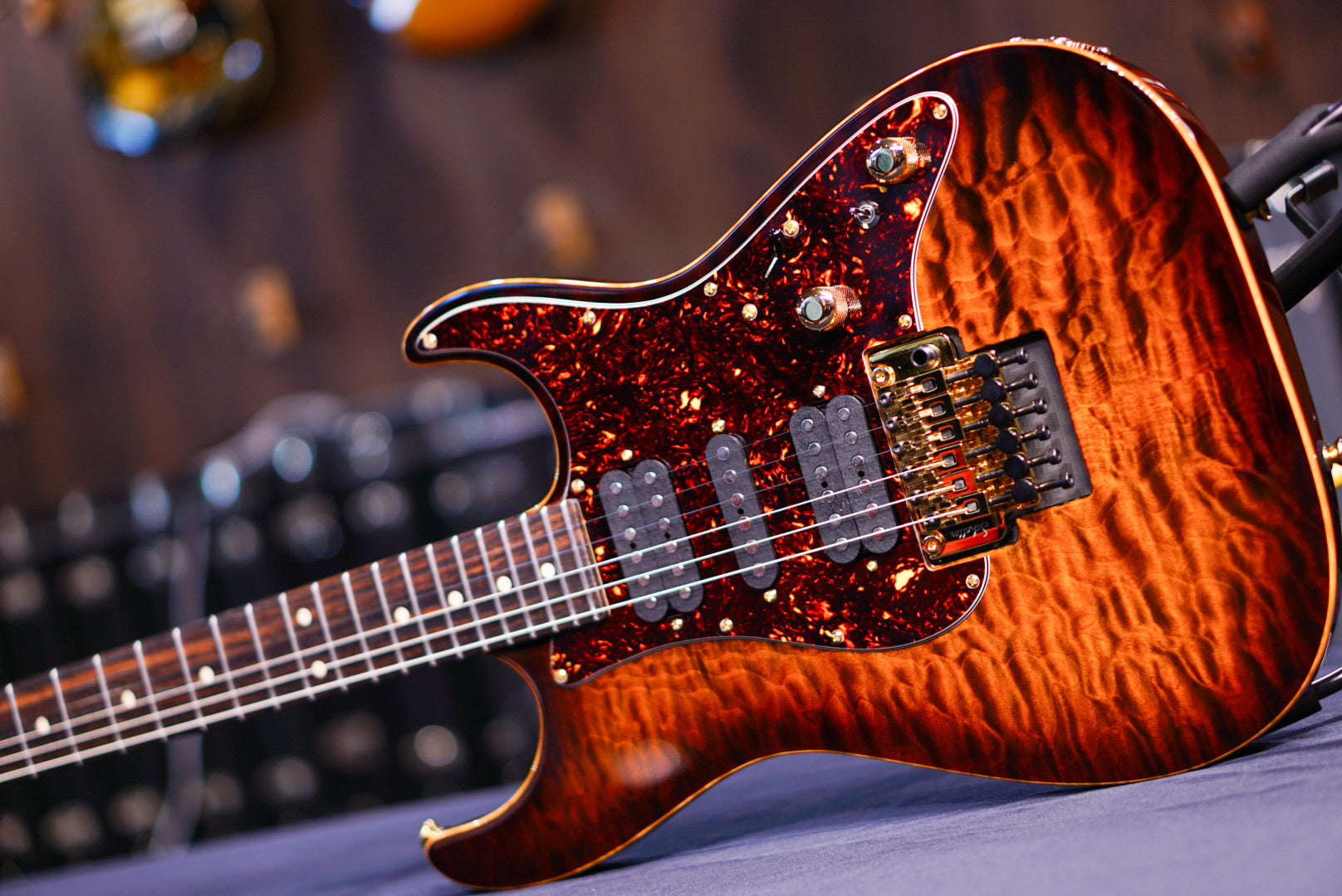 Tom Anderson Drop Top Classic Shorty Tiger Eye Burst 08-10-23A - HIENDGUITAR Anderson GUITAR