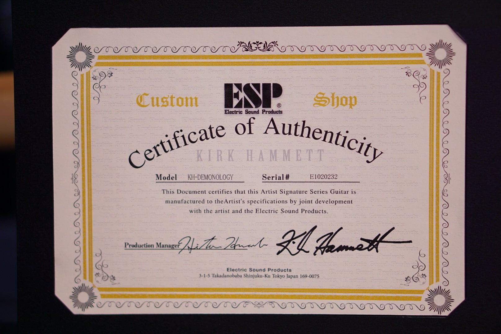 ESP Kirk Hammett signature Demonology E1020232