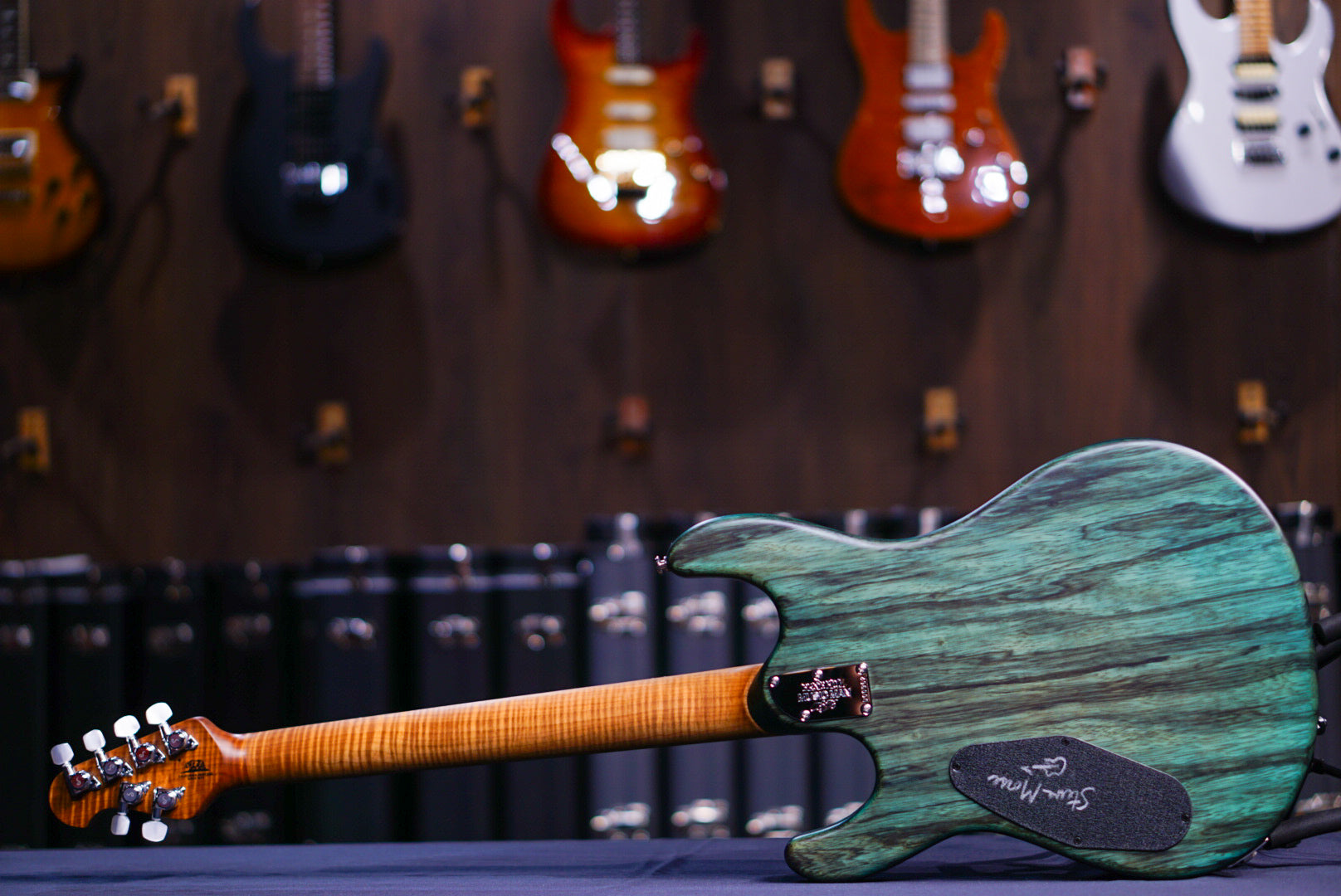 Ernie ball Musicman BFR Steve Morse Y2D Jade Burl D00962 - HIENDGUITAR musicman guitar