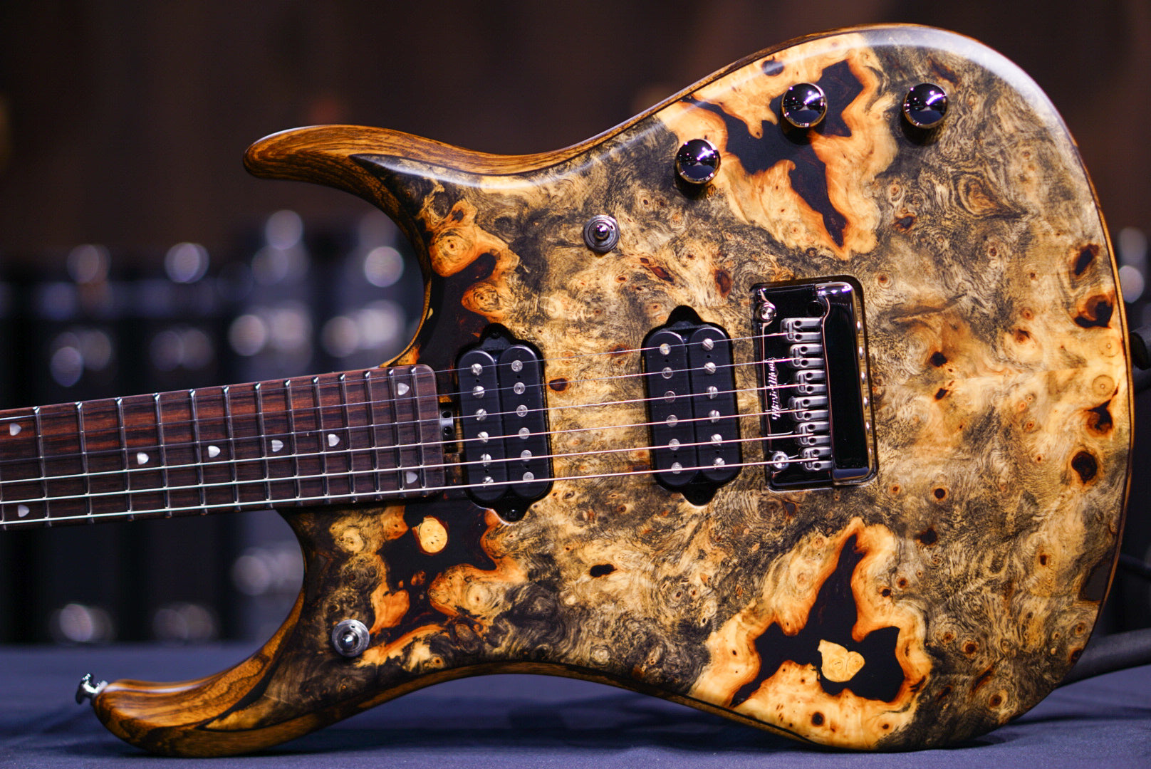 Ernie Ball Music Man JP15 - Butterscotch Burl BFR D00086 - HIENDGUITAR Musicman GUITAR