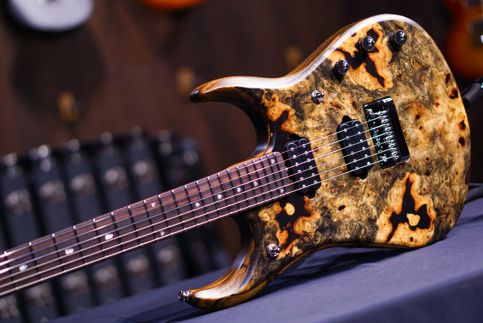 Ernie Ball Music Man JP15 - Butterscotch Burl BFR D00086 - HIENDGUITAR Musicman GUITAR