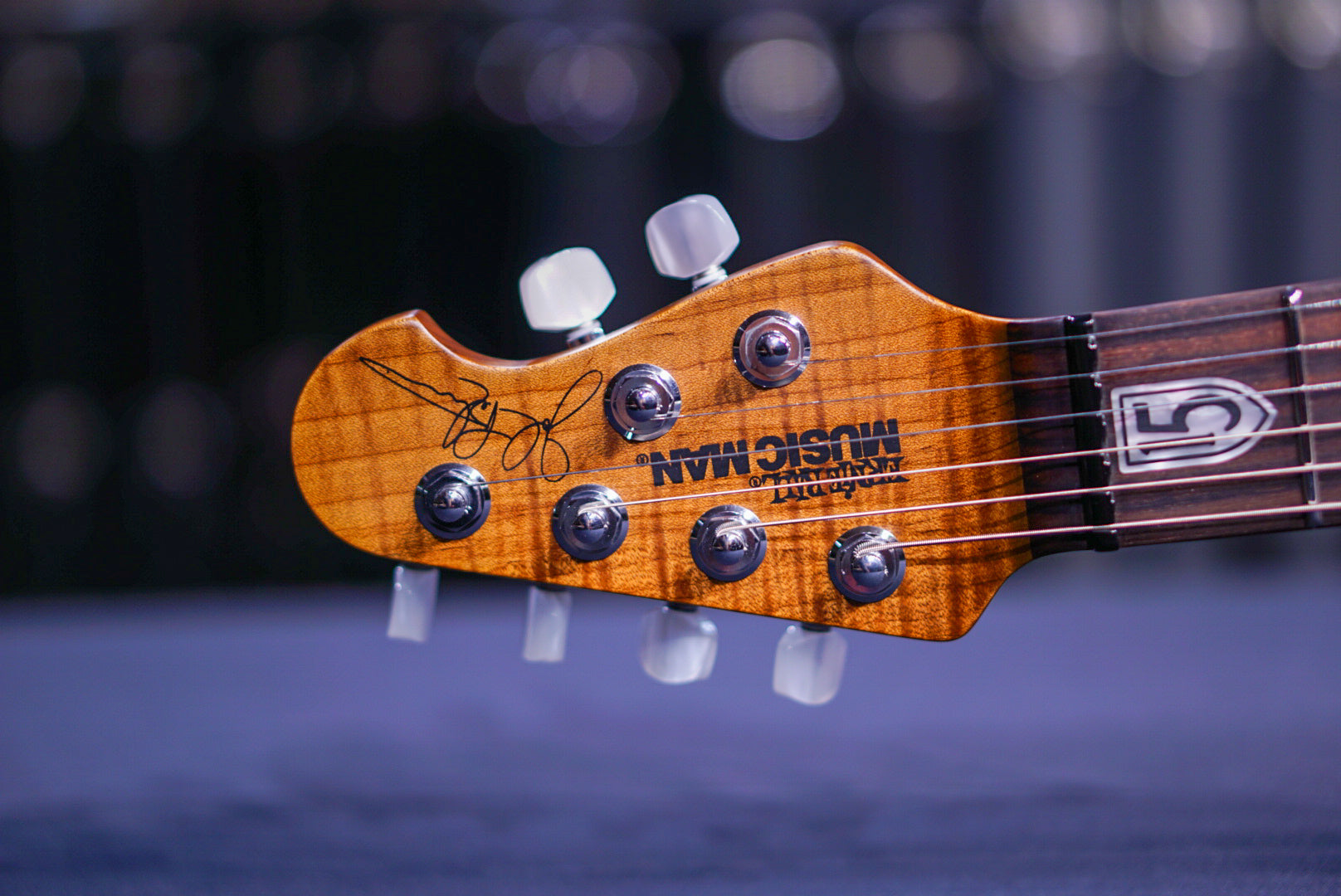 Ernie Ball Music Man JP15 - Butterscotch Burl BFR D00086 - HIENDGUITAR Musicman GUITAR