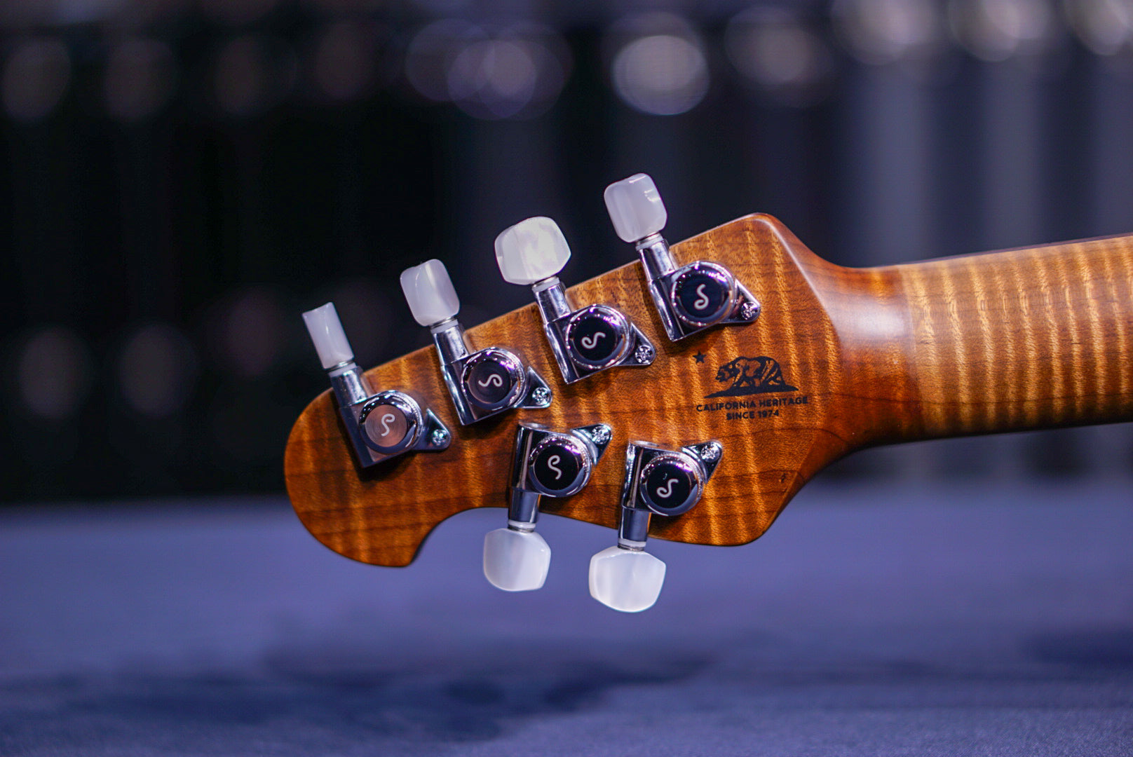 Ernie Ball Music Man JP15 - Butterscotch Burl BFR D00086 - HIENDGUITAR Musicman GUITAR