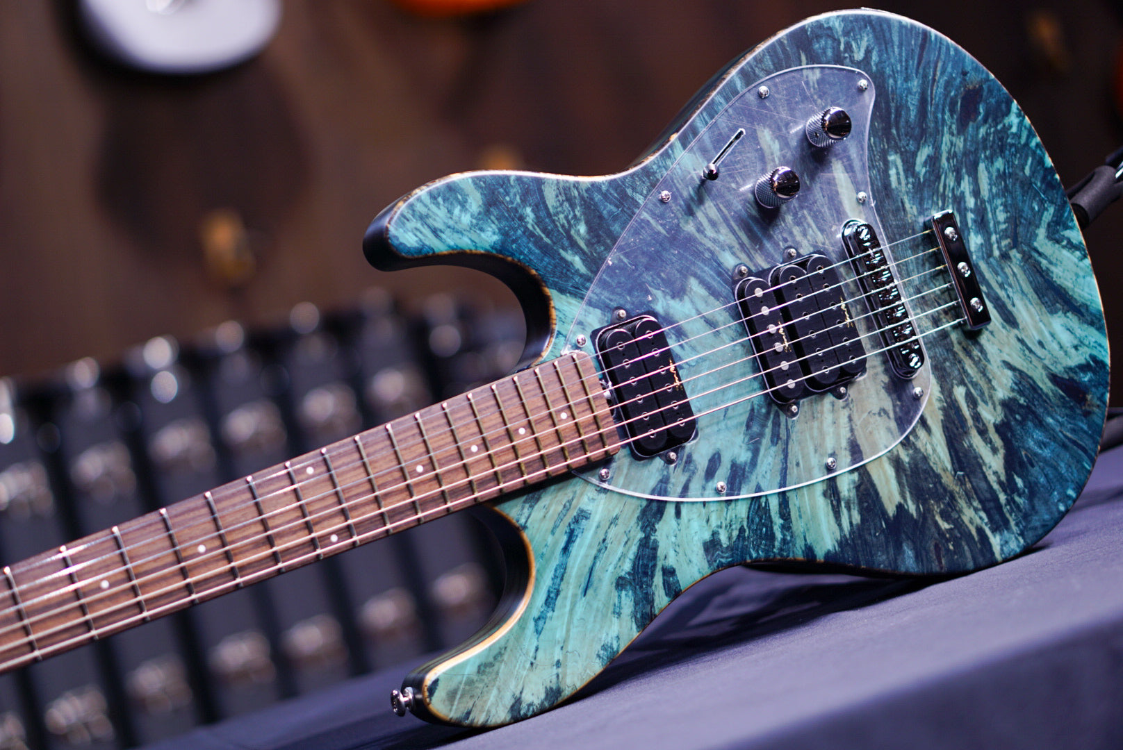 Ernie ball Musicman BFR Steve Morse Y2D Jade Burl D00146 - HIENDGUITAR musicman guitar