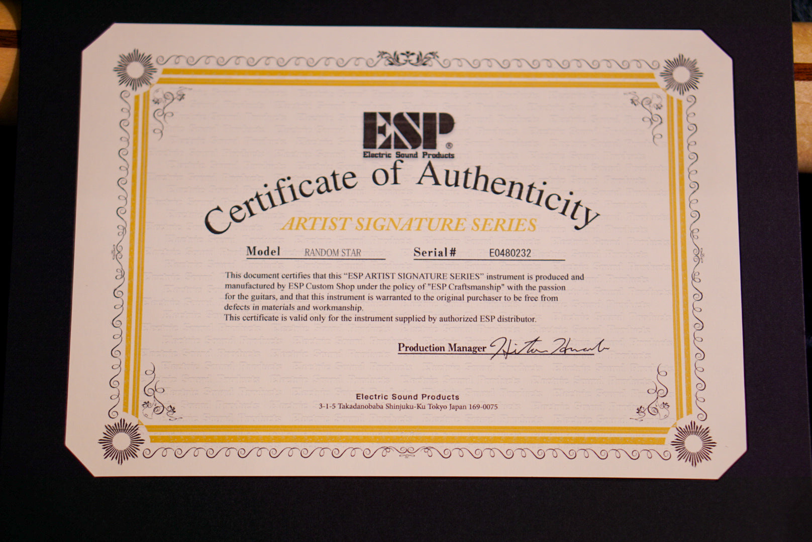 ESP RANDOM STAR-【AKIRA TAKASAKI Signature Model】【LOUDNESS】 E0480232