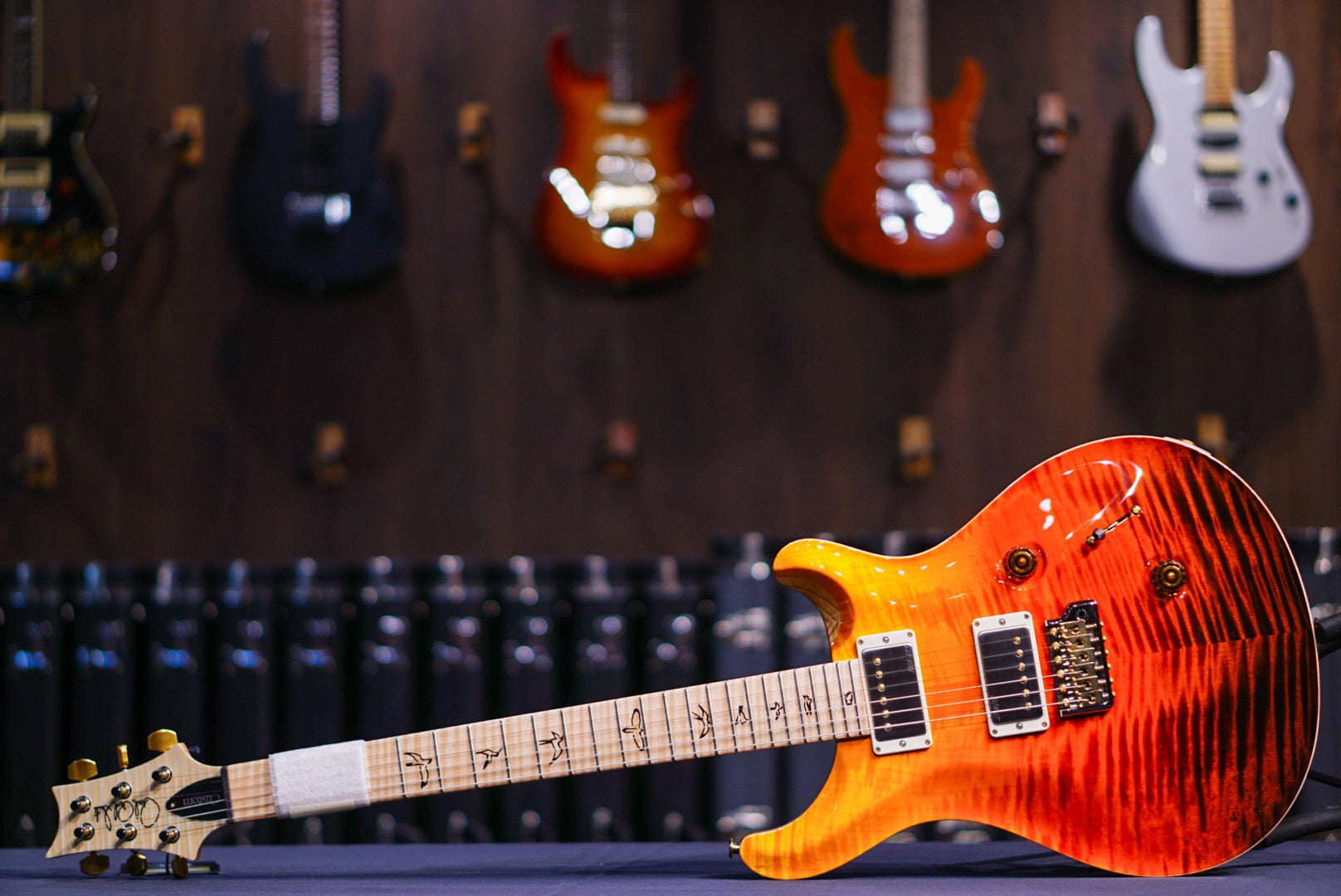 PRS Custom 24 wood library orange fade 0369345 - HIENDGUITAR PRS GUITAR