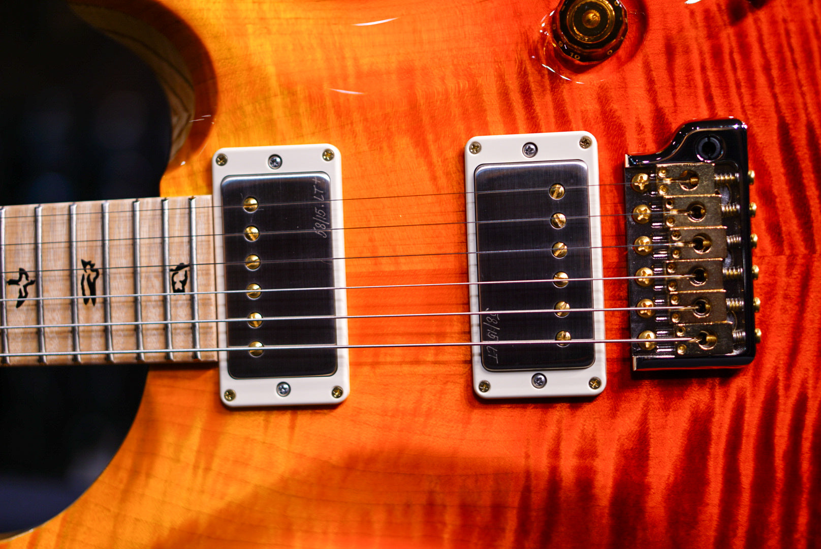 PRS Custom 24 wood library orange fade 0369345 - HIENDGUITAR PRS GUITAR