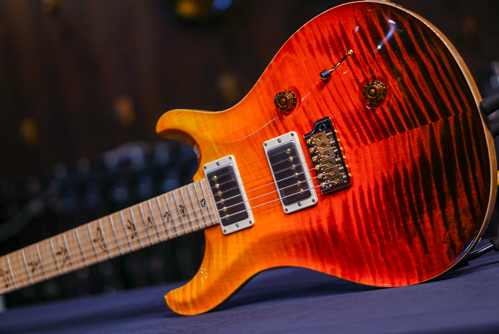 PRS Custom 24 wood library orange fade 0369345 - HIENDGUITAR PRS GUITAR