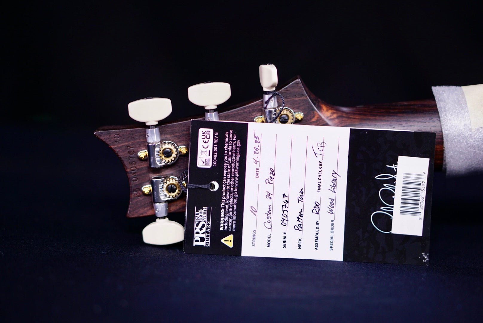 PRS Custom 24 Piezo wood library Rosewood Neck Run Faded Jade 0405767