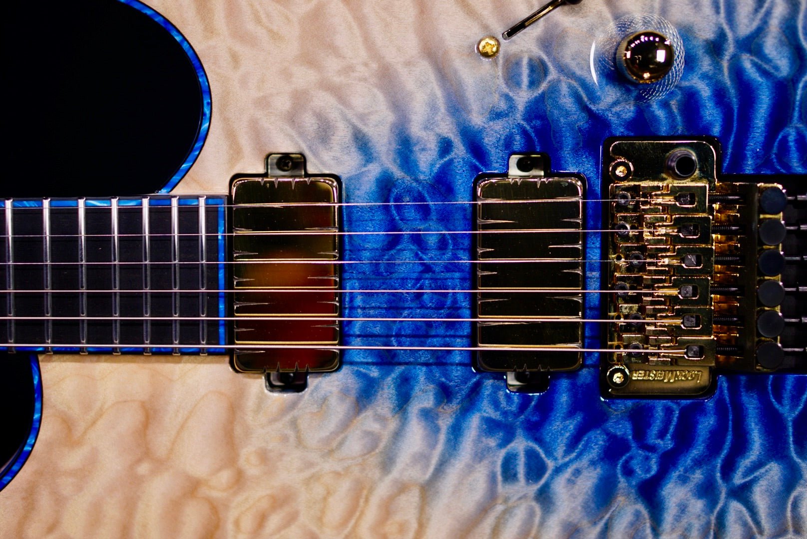 Mayones Regius Pro 6 2025 - Trans natural fade blue burst IN Gloss RF2505380