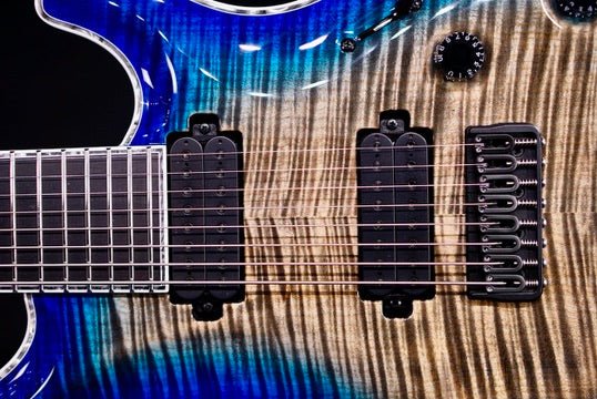 Mayones Regius Core 8 Trans Jeans Black 3 tone blue burst gloss B27 RF2503079
