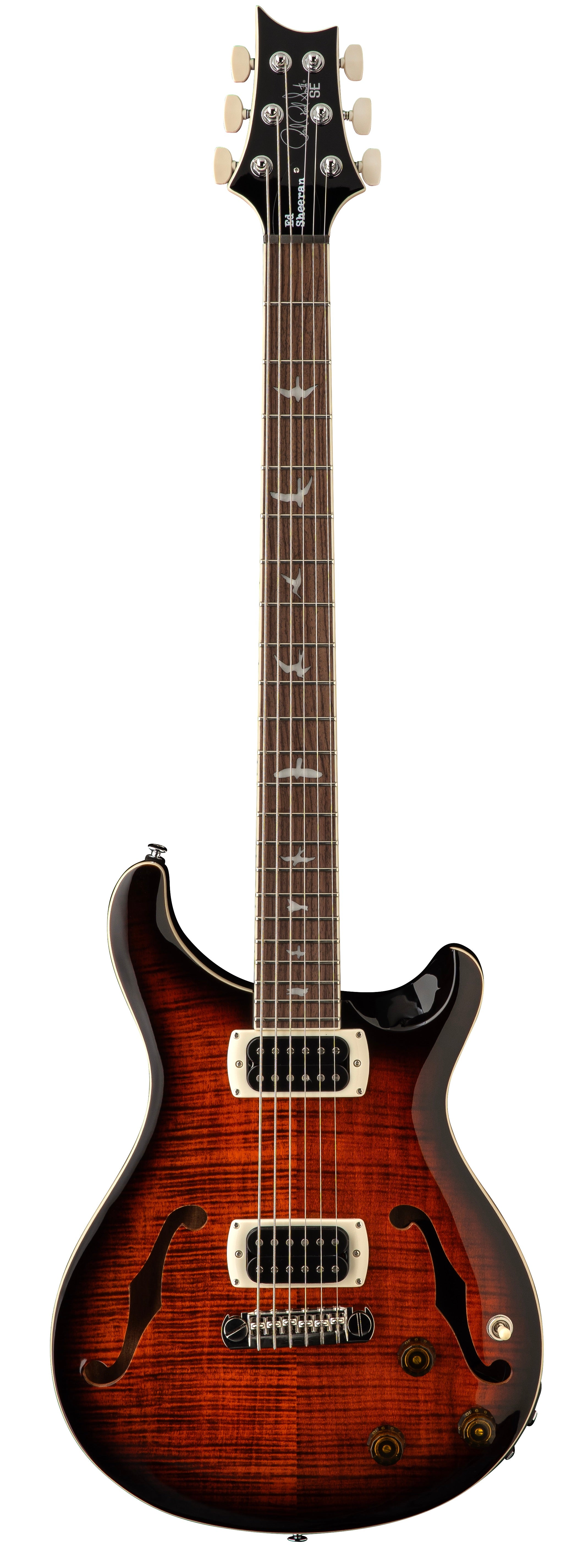 PRS SE Ed Sheeran Hollowbody I Baritone Piezo Orange Tiger Smokeburst