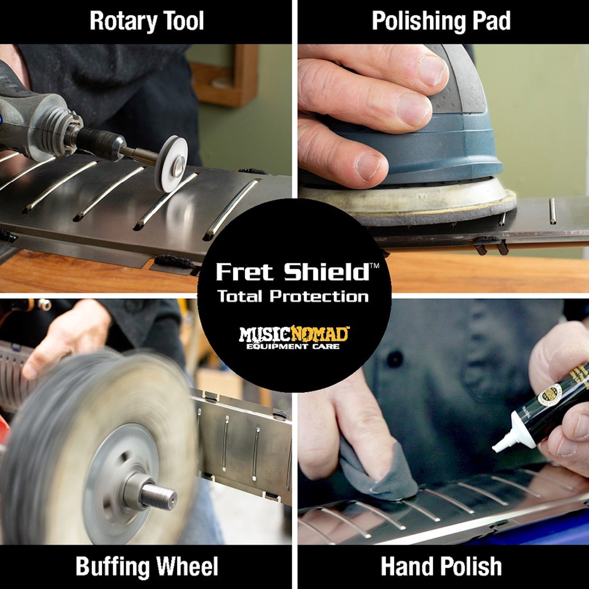 MusicNomad Fret Shield™ - Total Fretboard Protector Guard Tool for Fret Polishing on 25.34" Guitar Fret Scale (MN803) - HIENDGUITAR musicnomad musicnomad