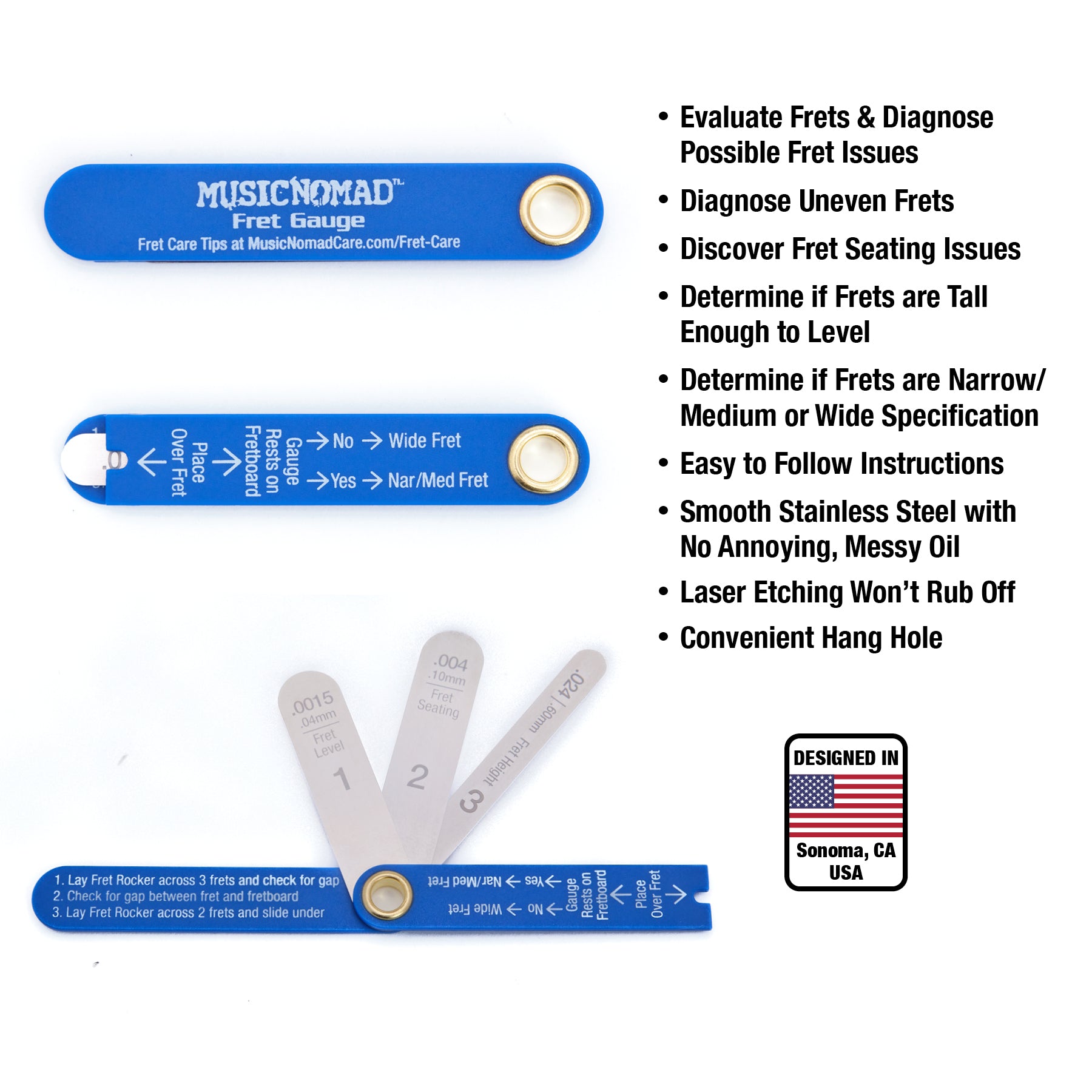 Music Nomad Precision Fret Evaluation Kit MN870