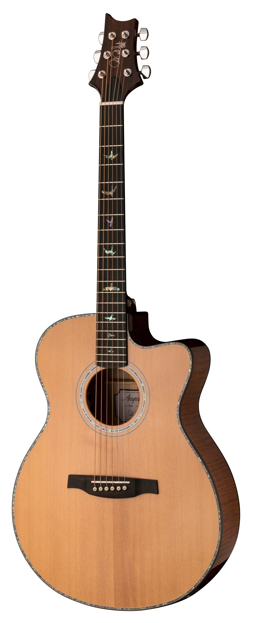 PRS Acoustic SE A50E Natural w/ Black Gold Burst 2023 - HIENDGUITAR PRS SE GUITAR