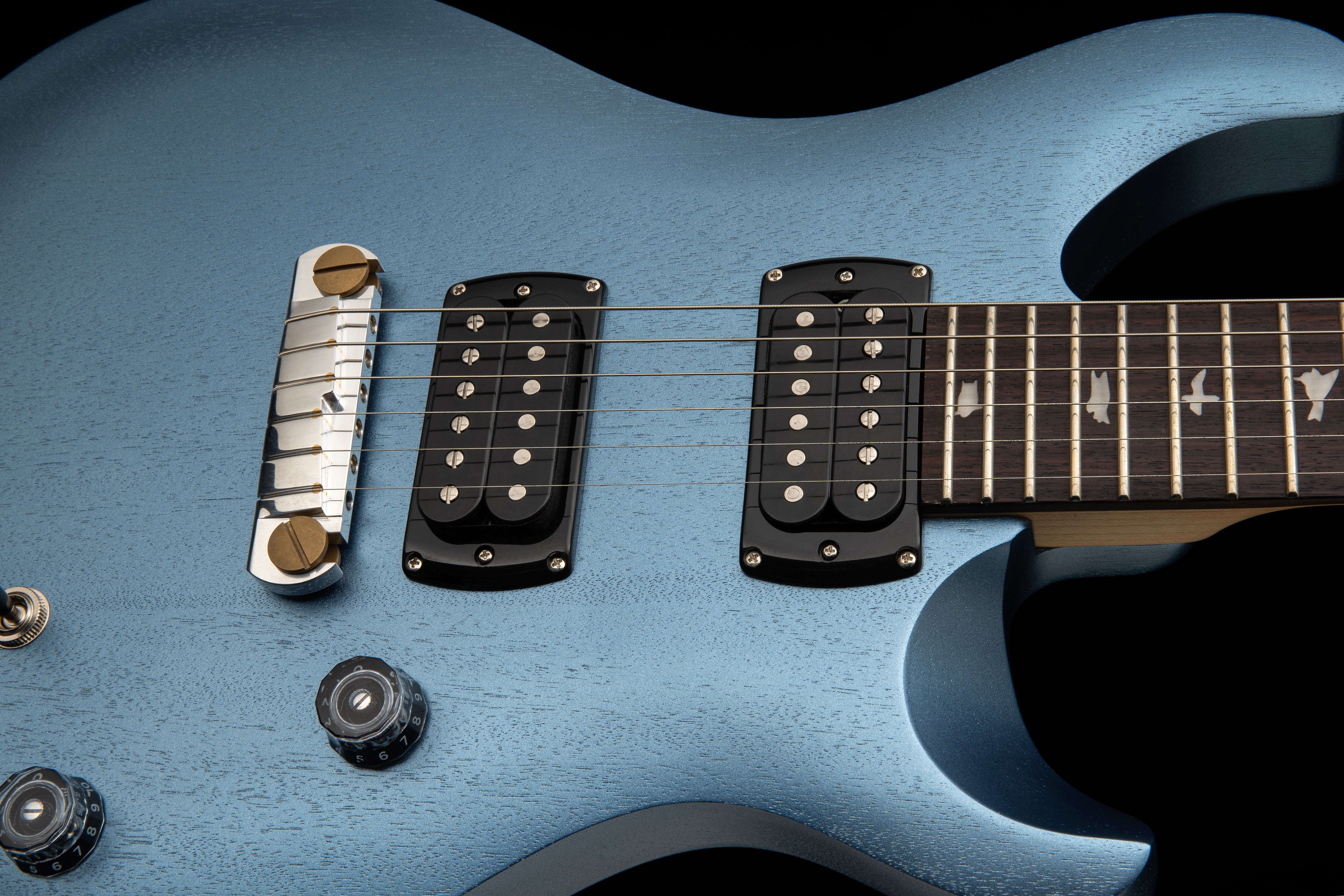 PRS SE CE24 Standard Stoptail Satin Ice Blue Metallic