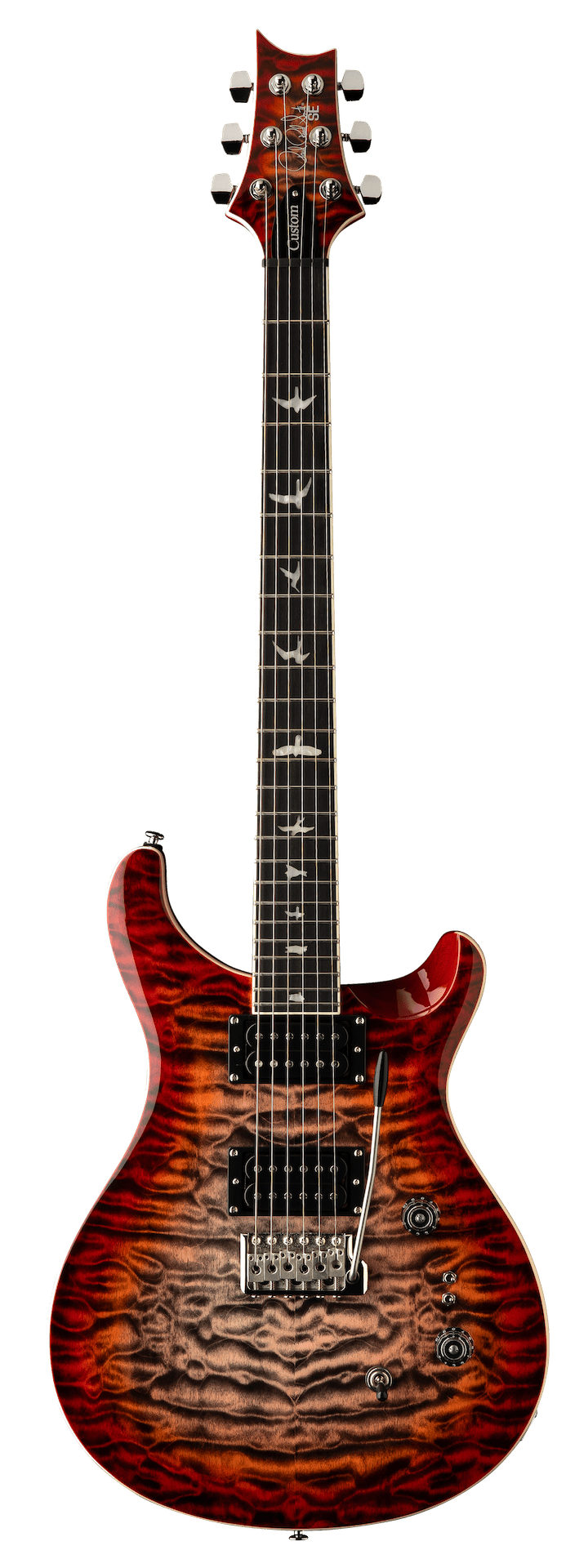 PRS SE Custom 24-08 Quilt Charcoal Cherry