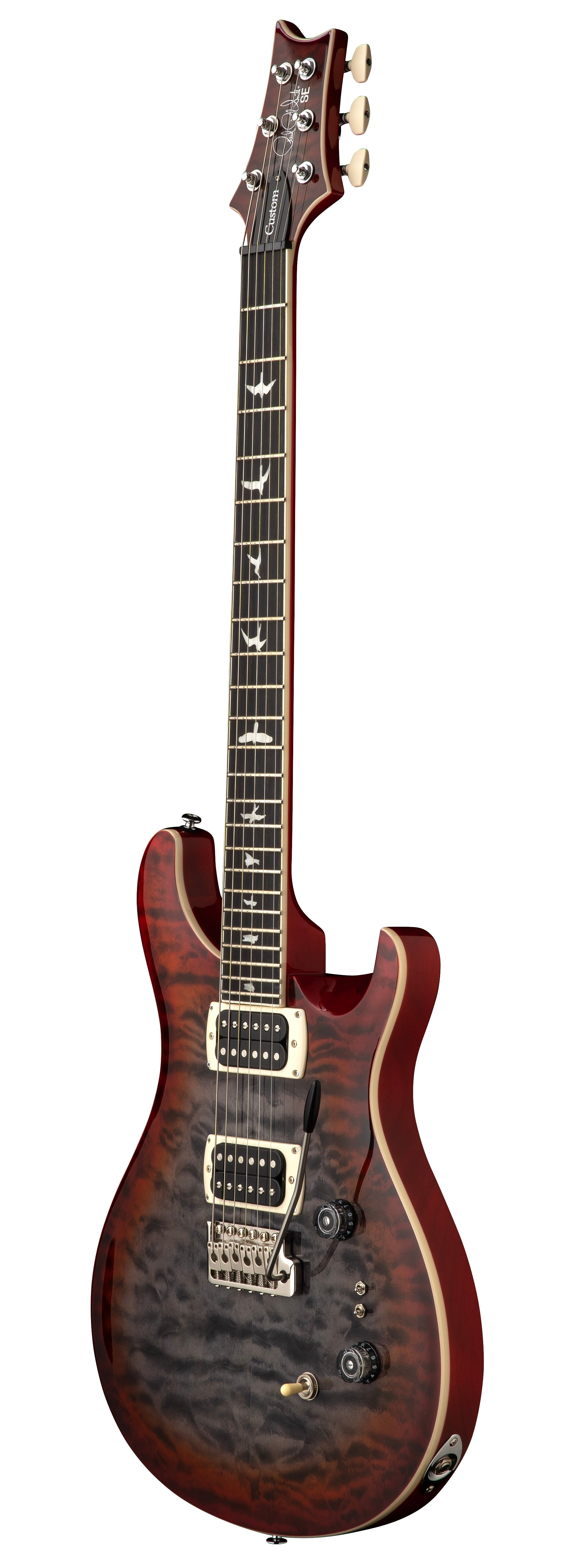 PRS SE Custom 24-08 Charcoal Cherry Burst Quilt