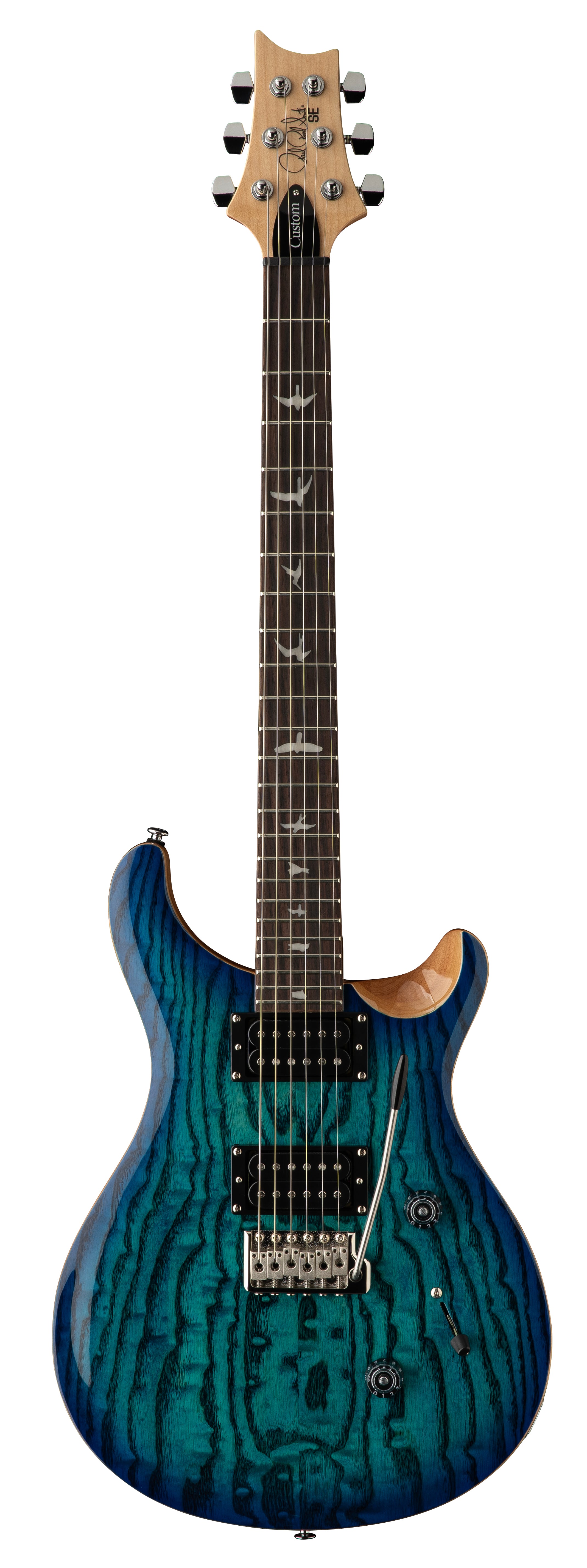 PRS SE "Exotic" Custom 24 Swamp Ash Burl Lake Blue
