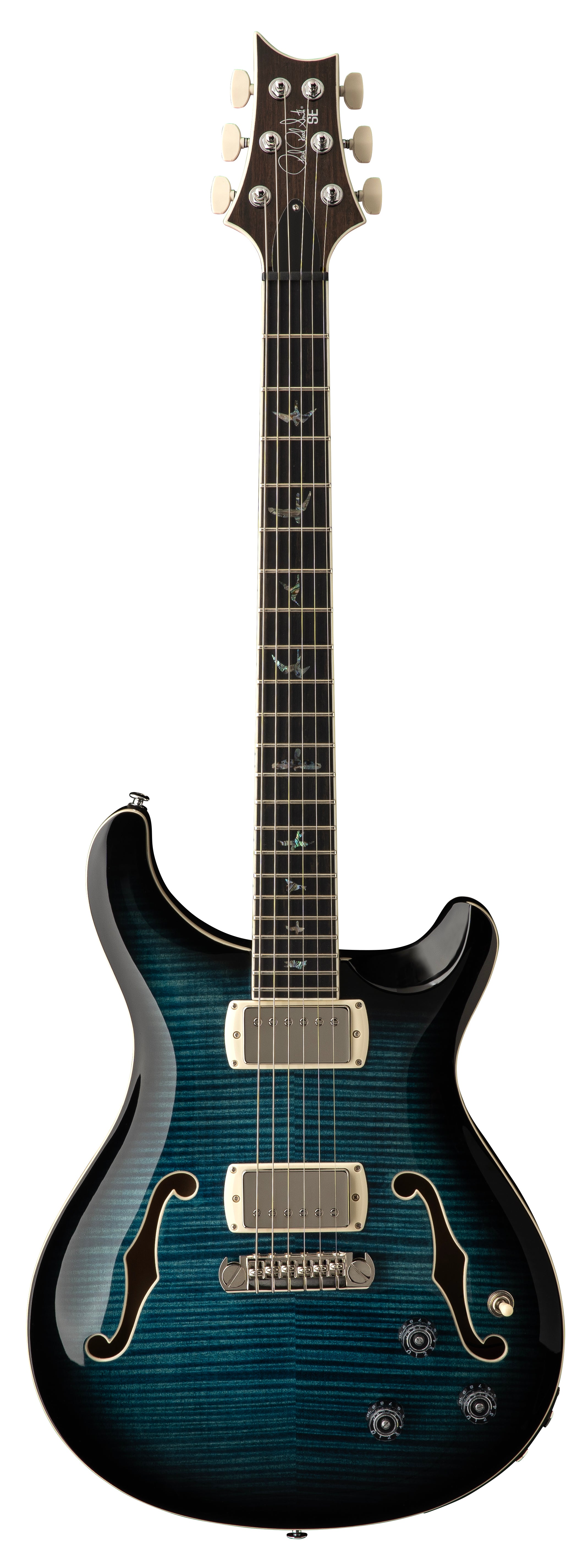 PRS SE Hollowbody II Piezo - Peacock Blue Smokeburst *