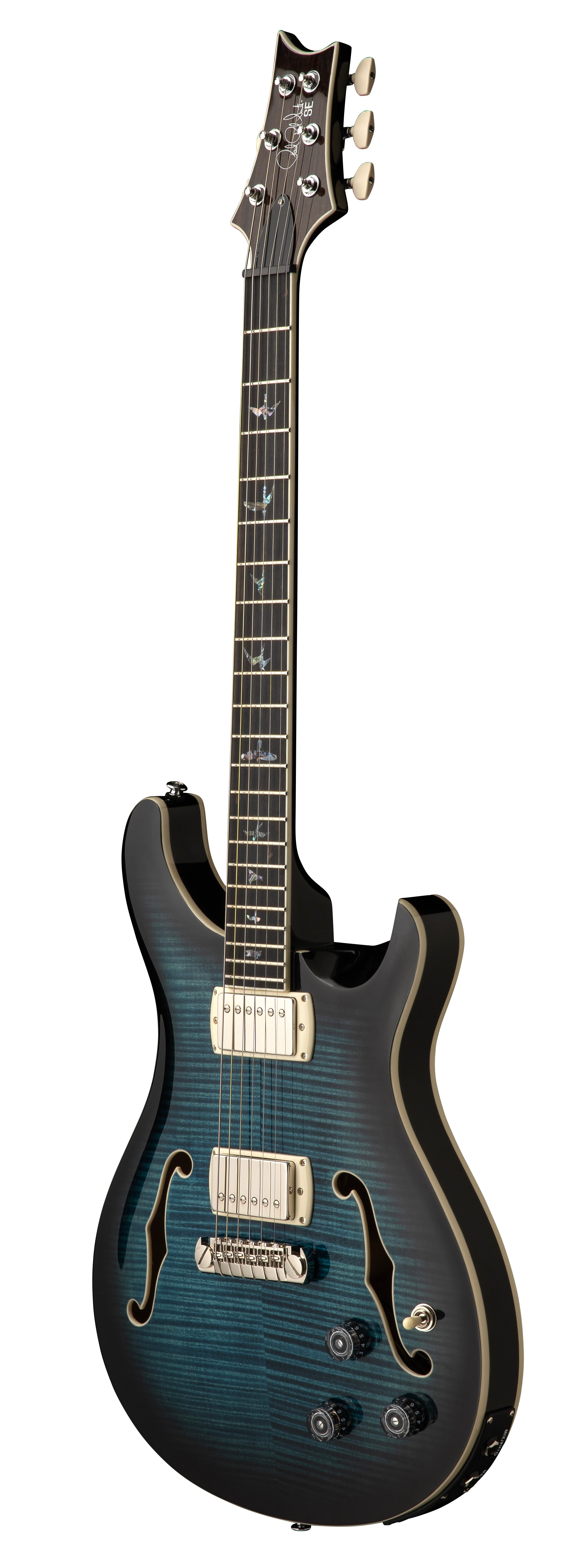 PRS SE Hollowbody II Piezo - Peacock Blue Smokeburst *