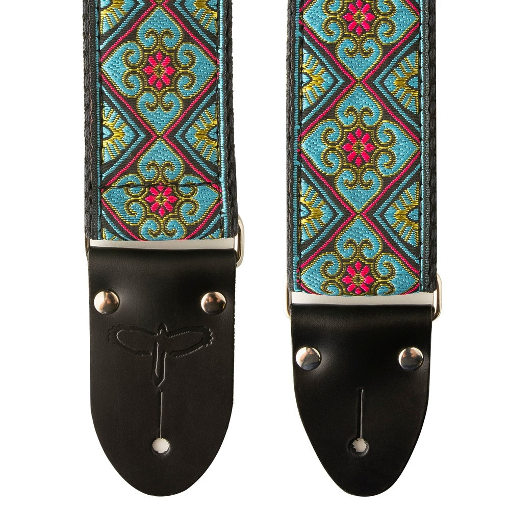 PRS Deluxe 2" Retro Guitar Strap - Teal/Pink 108055::031: