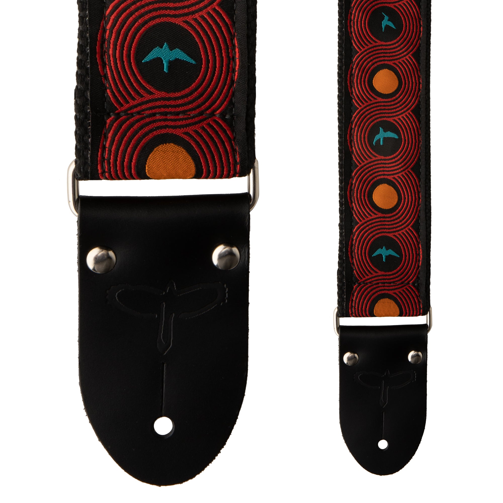 PRS 2” PRS Deluxe Retro Strap, Custom Jacquard, Blue Birds 113011::007: