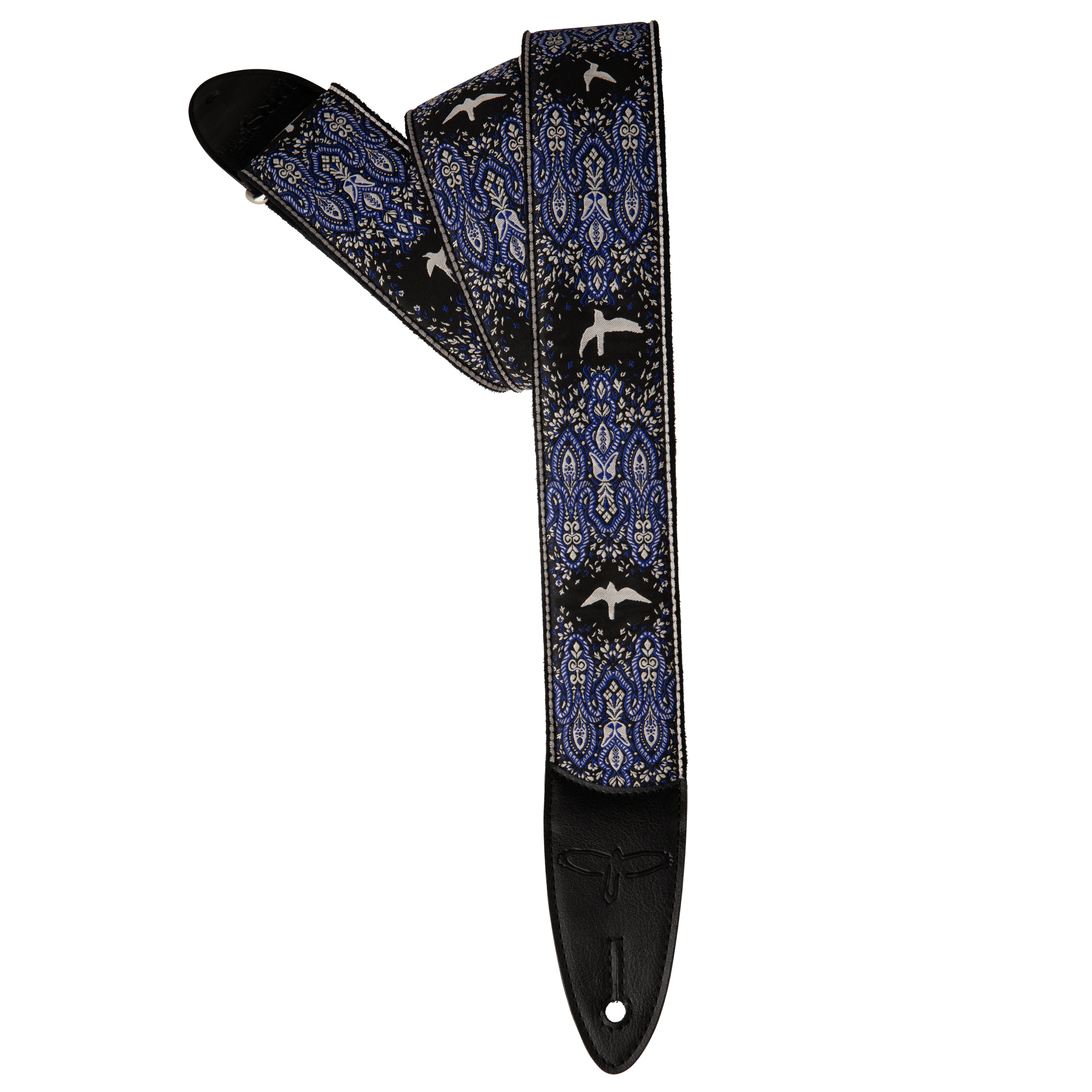 PRS 2" Guitar Strap, Custom Jacquard Birds Fleur Violet