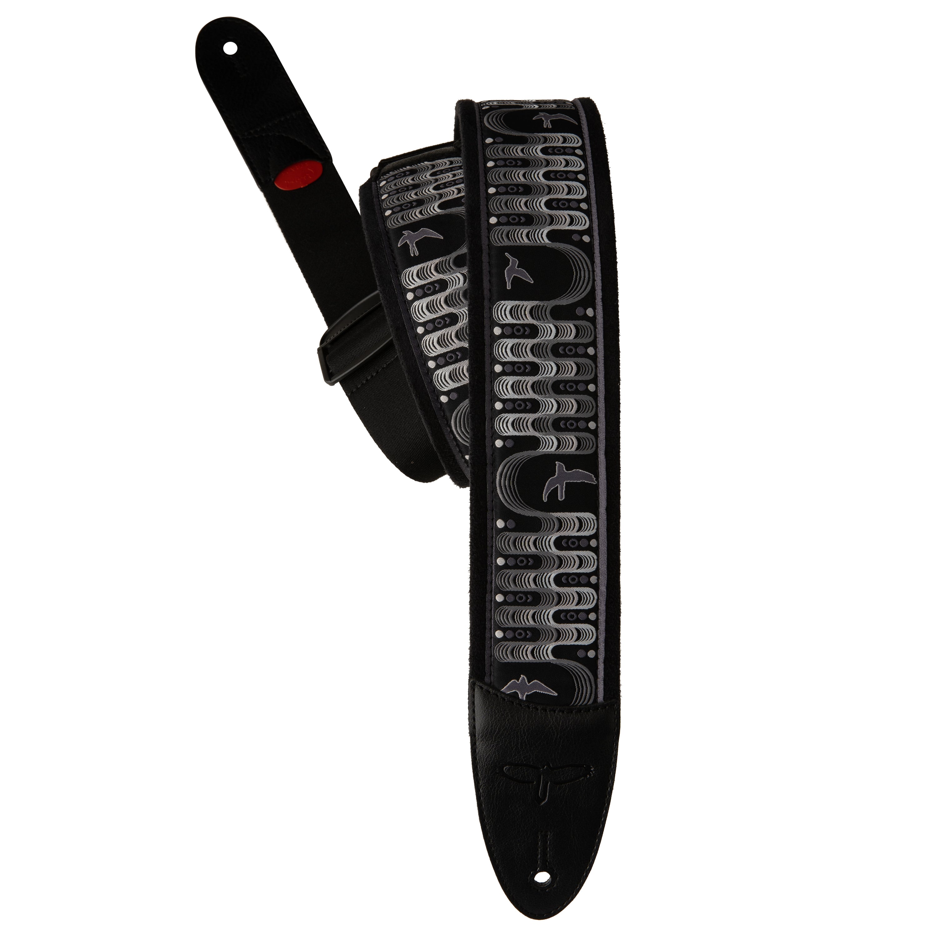 PRS 2.4" Padded Guitar Strap w/FLASH, Custom Jacquard Birds Wavelength Charcoal