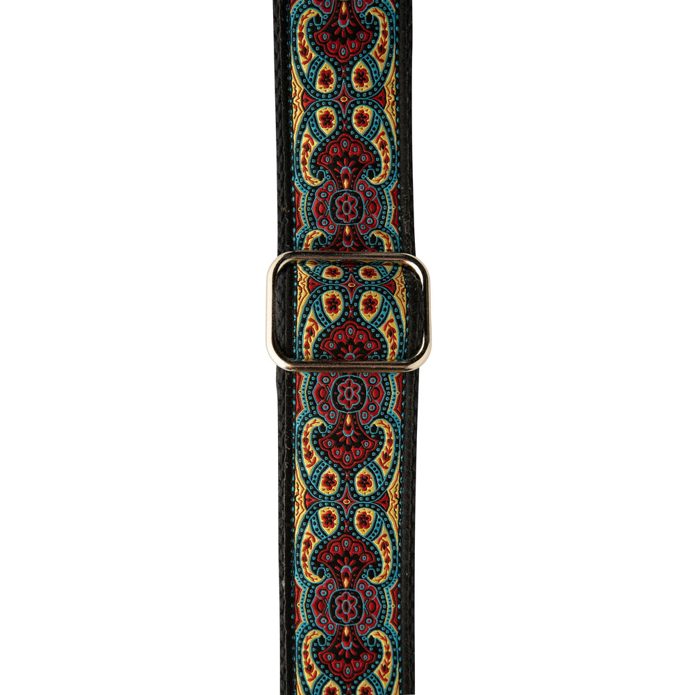 Black & Red Deluxe 2" Retro Guitar Strap - HIENDGUITAR   PRS strap