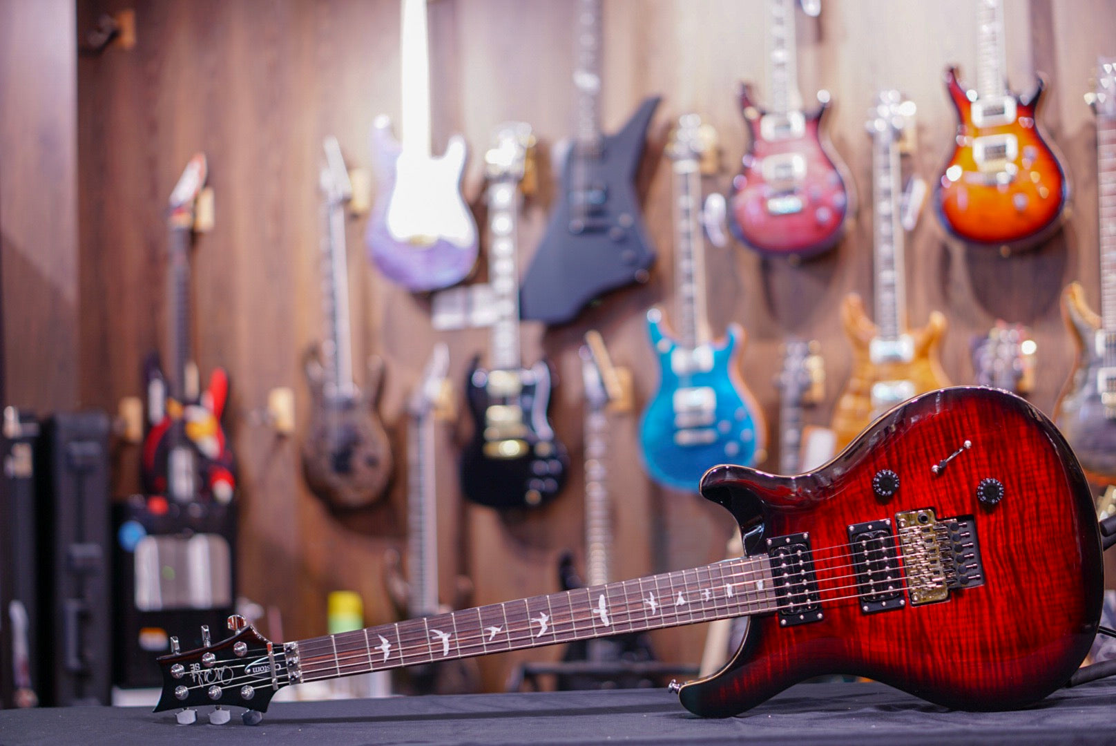 PRS SE Custom 24 Floyd Rose in fire red - HIENDGUITAR PRS SE GUITAR