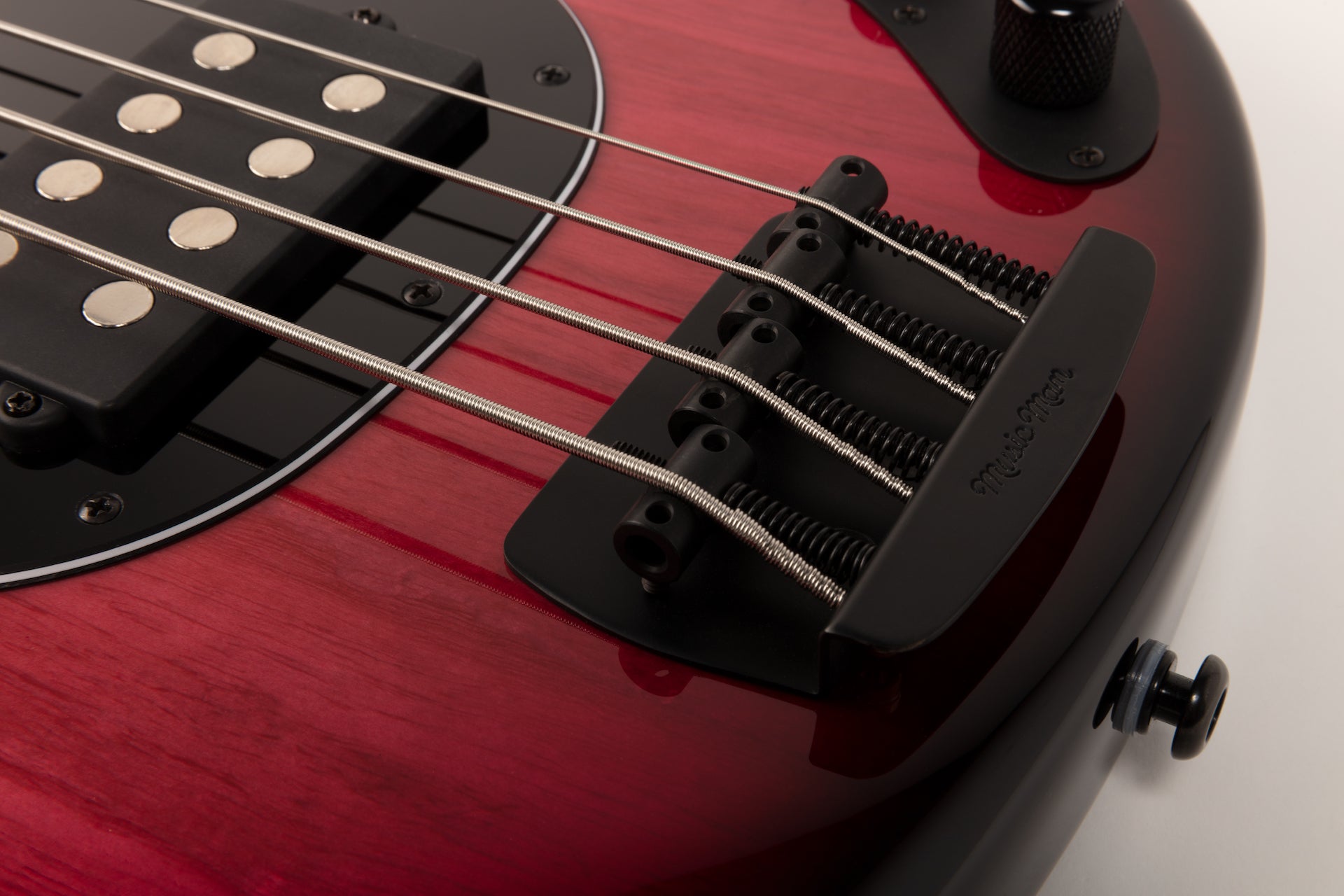 Ernie Ball Music Man StingRay Special 4 H Bass Guitar - Raspberry Burst with Ebony Fingerboard F95360 - HIENDGUITAR Musicman bass