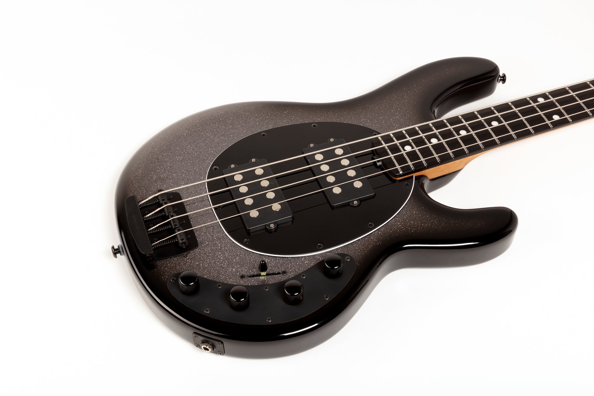 Ernie Ball Music Man StingRay Special 4 HH Bass Guitar - Smoked Chrome with Ebony Fingerboard F95176 - HIENDGUITAR Musicman bass